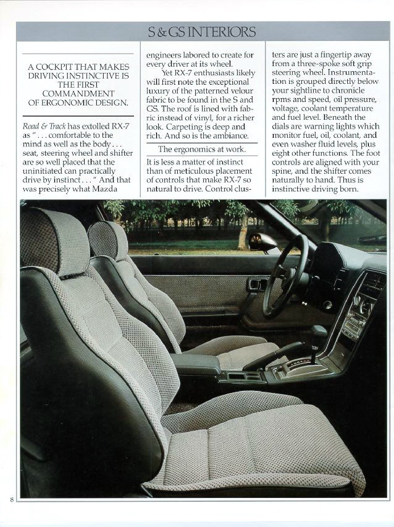 1985 Mazda RX-7 Brochure Page 11